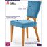 Fotografia Krzesło dębowe Vernon - morskie + dąb miodowy z kategorii Krzesła tapicerowane