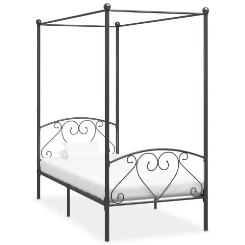 Szare metalowe łóżko Elox