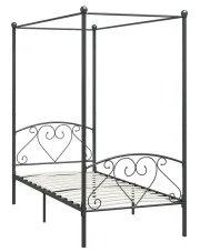 Szare metalowe łóżko rustykalne 120x200 cm - Elox w sklepie Edinos.pl