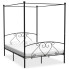 Czarne łóżko z metalu Elox