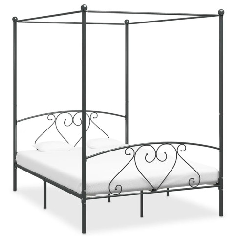 Szare metalowe łóżko Elox