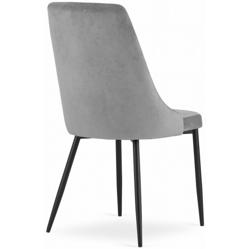jasnoszare welurowe metalowe krzeslo tapicerowane imre 3x