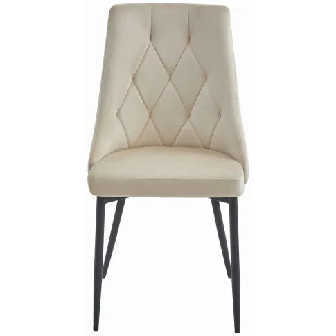 Beżowe krzesło pikowane do salonu Imre 3x