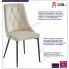 Beżowe krzesło pikowane metalowe Imre 3X