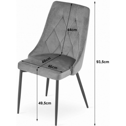 Wymiary krzesła Imre 3x