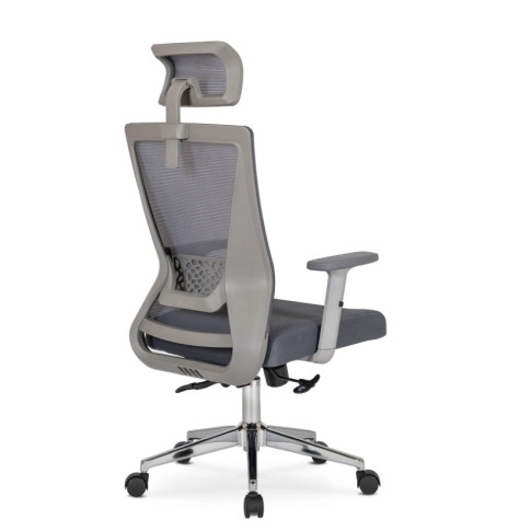Szary fotel biurowy ergonomiczny Oxer