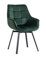 Zielone nowoczesne krzesło pikowane obrotowe - Lado 3X