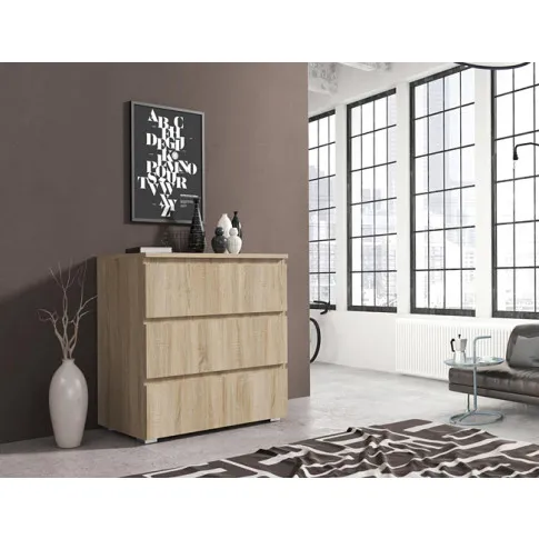 Wizualizacja komody Egrof 3X dąb sonoma