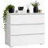 Biała komoda z 3 szufladami Elsinior 3X