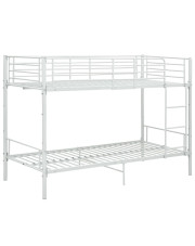 Białe metalowe łóżko piętrowe 90x200 cm - Evex