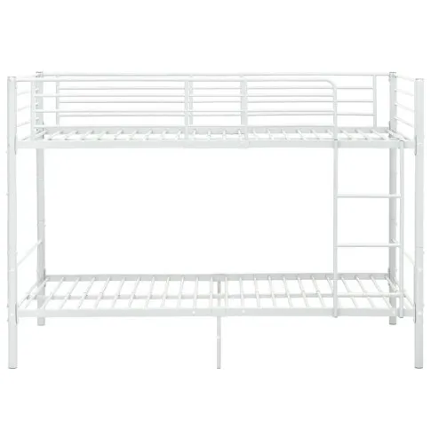 Białe metalowe łóżko Evex