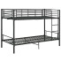 Czarne metalowe łóżko piętrowe 90x200 cm - Evex