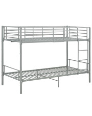 Szare metalowe łóżko piętrowe 90x200 cm - Evex w sklepie Edinos.pl