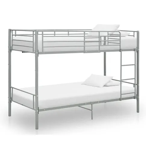 Szare łóżko z metalu Evex