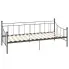 Szare metalowe łóżko jednoosobowe 90x200 cm - Lofi