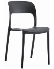 Czarne minimalistyczne krzesło balkonowe - Vagi w sklepie Edinos.pl
