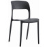Czarne minimalistyczne krzesło balkonowe - Vagi