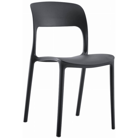 Czarne nowoczesne krzesło tarasowe Vagi