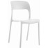 Białe minimalistyczne krzesło ogrodowe Vagi
