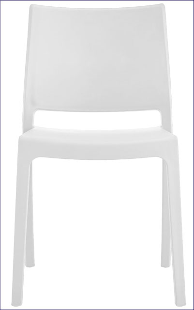 Białe nowoczesne krzesło ogrodowe Guni