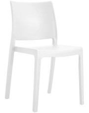 Białe nowoczesne krzesło na taras, balkon - Guni