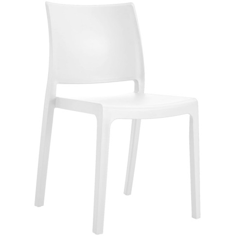 Białe nowoczesne krzesło tarasowe Guni