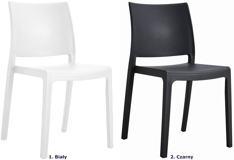 Kolory nowoczesnego krzesła tarasowego Guni