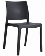 Czarne ogrodowe krzesło nowoczesne - Guni w sklepie Edinos.pl