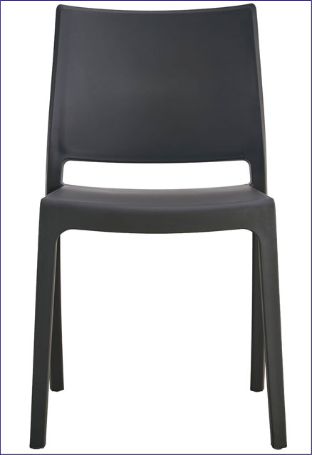 Czarne nowoczesne krzesło ogrodowe Guni