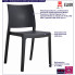 Czarne minimalistyczne krzesło Guni