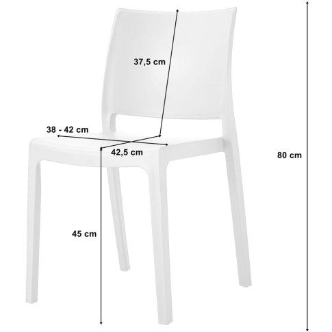 Wymiary krzesła tarasowego Guni