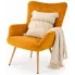 Musztardowy fotel sztruksowy Koneris