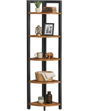 Industrialny stojący regał narożny rustykalny brąz - Jonker w sklepie Edinos.pl