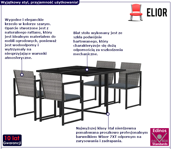 Zestaw mebli ogrodowych Balto