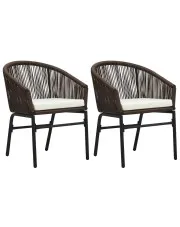 Zestaw dwóch brązowych krzeseł ogrodowych - Asgard 4X w sklepie Edinos.pl