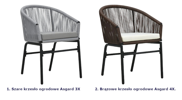 Produkt Zestaw dwóch brązowych krzeseł ogrodowych - Asgard 4X