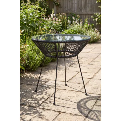 Stolik ogrodowy ze szklanym blatem Rebbi