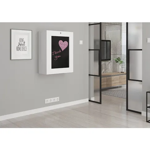 Szczegółowe zdjęcie nr 4 produktu Białe małe biurko komputerowe składane - Fires