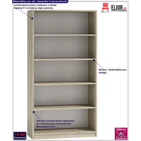 Fotografia Duży regał do garderoby Fawios 4X - dąb sonoma z kategorii Garderoba