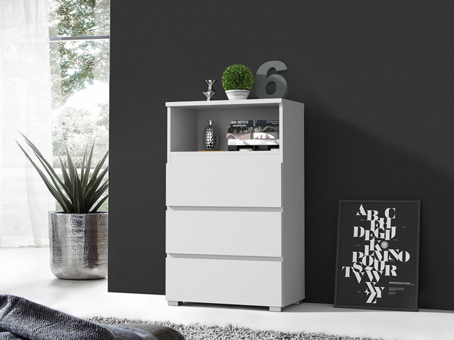 Wizualizacja regału Elsinor 7X kolor biały