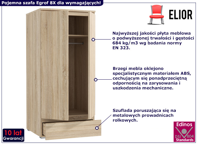 Szafa Egrof 8X dąb sonoma