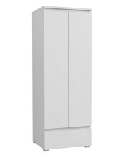 Klasyczna biała szafa z drążkiem i szufladą - Egrof 8X 