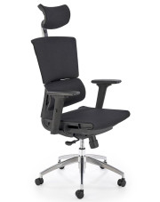 Czarny ergonomiczny obrotowy fotel zgodny z rozporządzeniem MR i PS z 2023r z mechanizmem synchronicznym - Exito