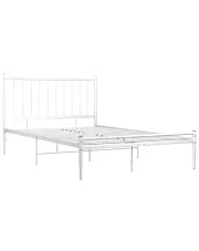 Białe metalowe łóżko industrialne 140x200 cm - Aresti w sklepie Edinos.pl