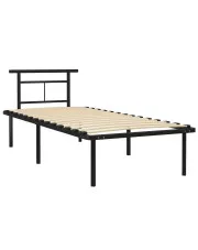 Czarne metalowe łóżko loftowe 100x200 cm - Mervex