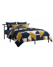 Czarne metalowe łóżko z zagłówkiem 180x200 cm - Nikel w sklepie Edinos.pl