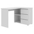 Białe narożne biurko z szufladami i półkami - Egrof 9X 