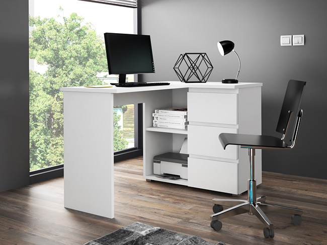 Wizualizacja biurka Egrof 9X kolor biały