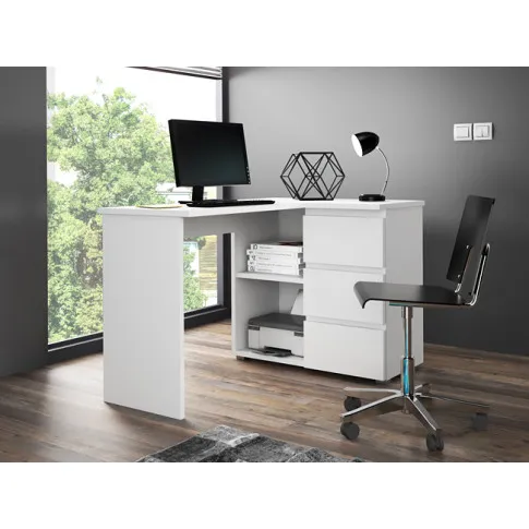 Wizualizacja białego biurka Egrof 9X