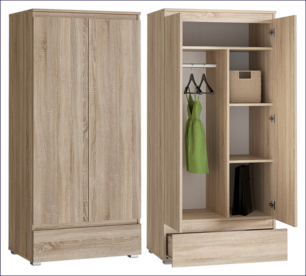 Prezentacja szafy Elsinor 10X dąb sonoma